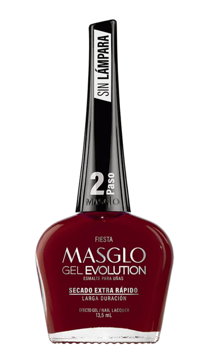 Esmalte Masglo Gel Evolution Fiesta, Rojo vino
